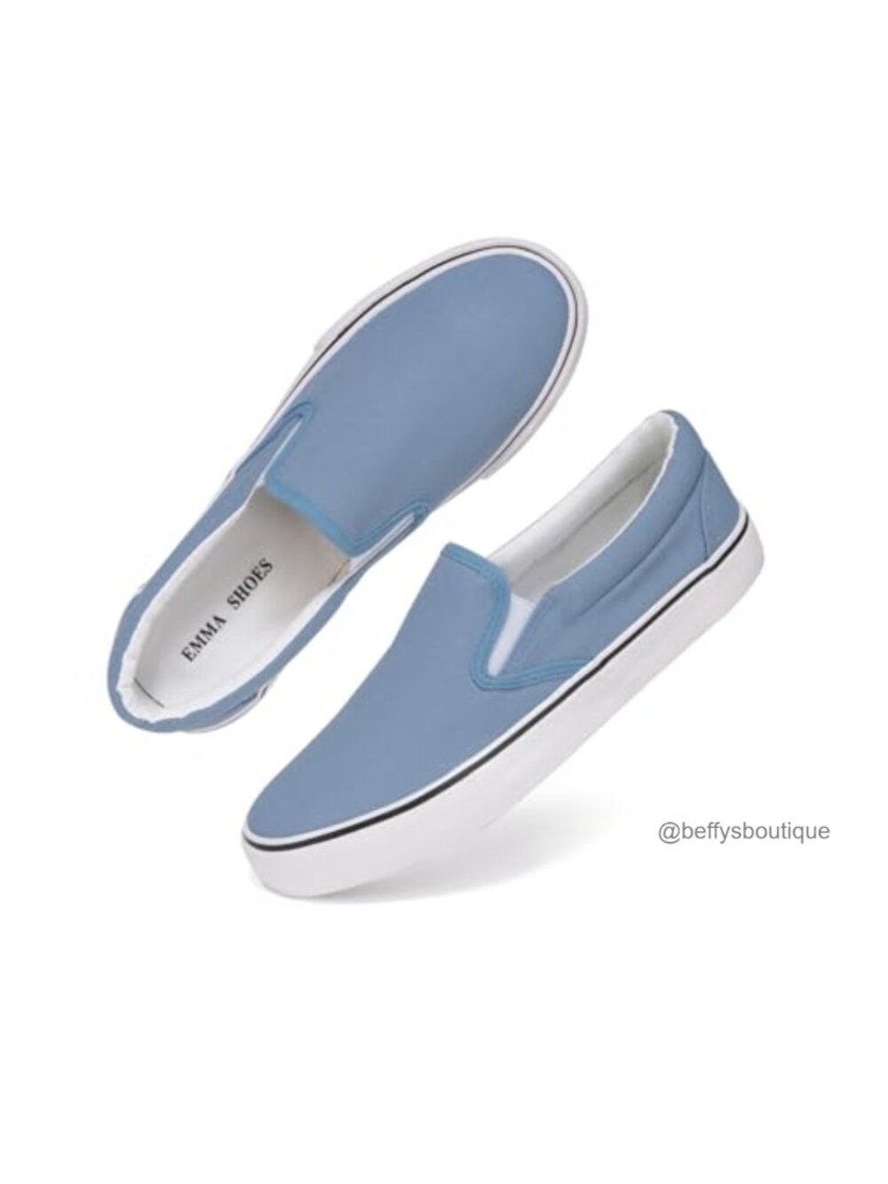 Womens Canvas Slip On Sneakers Padded Insole Elastic Side Gores Casual